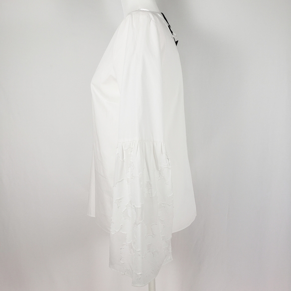 NEW- Massimo Dutti V Neck Top with flare Sleeves - Picture 2 of 5